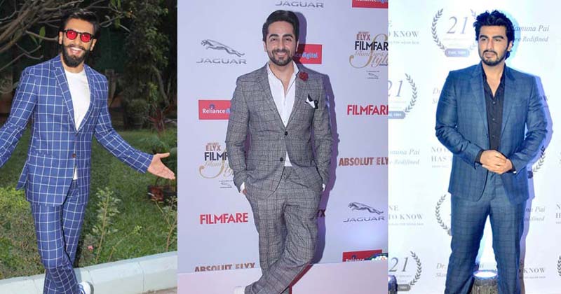 Bollywood Actors Wearing Checked Suits
