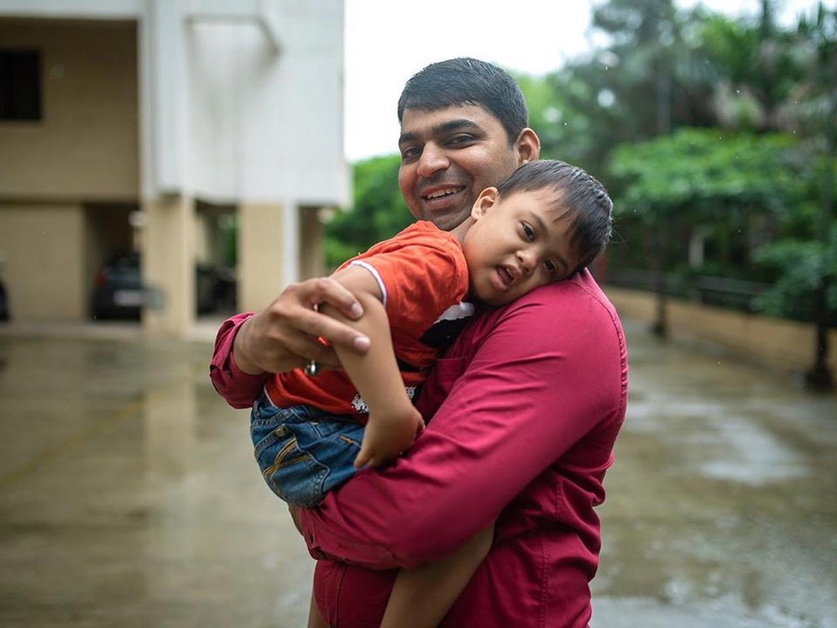 Father with child with Down Syndrome