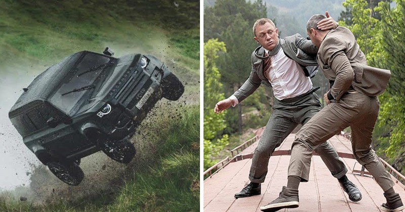 Land Rover Defender Jump ‘No Time To Die’ James Bond Stunt Outtakes Feature The Badass New Land ...