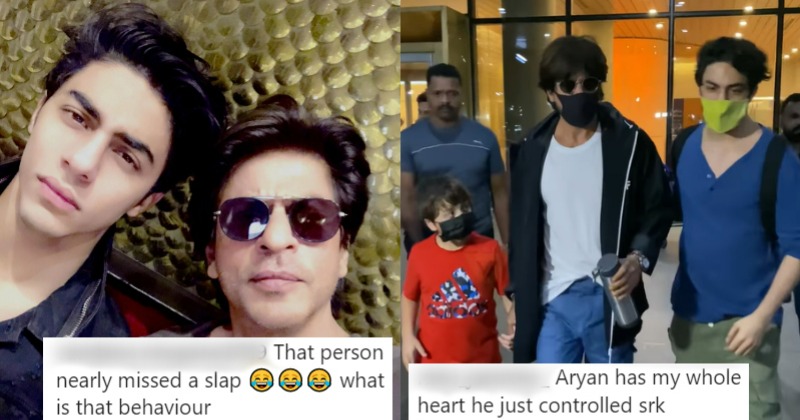 Aryan Khan Comes To Dad Shah Rukh Khan's Rescue After A Fan Tries To ...
