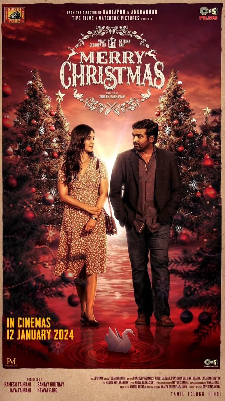 merry christmas katrina dress Merry Christmas Screening: Katrina Kaif looks adorable in a black bodycon dress